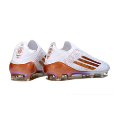 Chuteira Campo FG Adidas F50 Elite Sem Cadarço Pack Branco Infantil