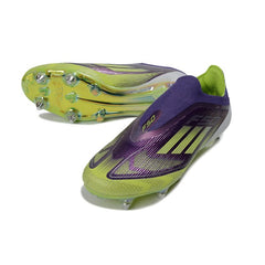 Chuteira Campo Molhado SG Adidas F50 Elite Sem Cadarço Pack New Season Preta e Branca
