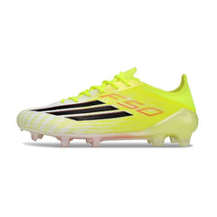 Chuteira Campo FG Adidas F50 Elite Amarelo e Branco