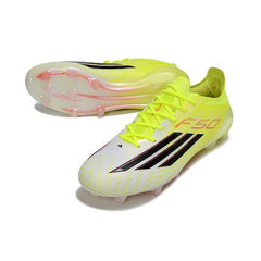 Chuteira Campo FG Adidas F50 Elite Amarelo e Branco