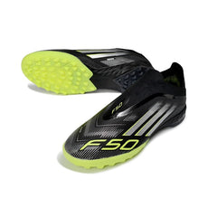 Chuteira Society TF Adidas F50 Sem Cadarço Elite Preta e Verde