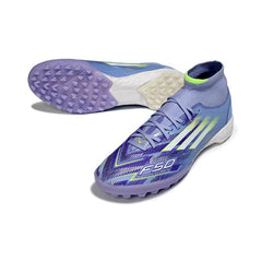 Chuteira Society TF Adidas F50 Cano Médio Elite Pack Sparkfusion Blue