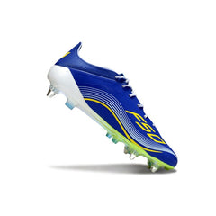 Chuteira Campo Molhado SG Adidas F50 Primeknit Elite Azul Messi