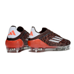 Chuteira Campo Molhado SG Adidas F50 Primeknit Elite Marrom e Vermelha