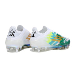 Chuteira Campo Molhado SG Adidas F50 Primeknit Elite Branca e Verde