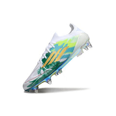 Chuteira Campo Molhado SG Adidas F50 Primeknit Elite Branca e Verde