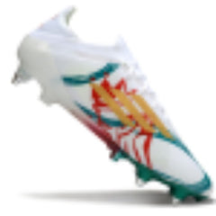Chuteira Campo Molhado SG Adidas F50 Primeknit Elite Branca, Vermelha e Verde