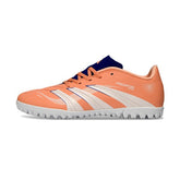 Chuteira Society TF Adidas Predator 25 Elite Laranja e Branca