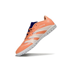 Chuteira Society TF Adidas Predator 25 Elite Laranja e Branca