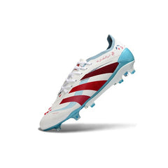 Chuteira Campo FG Adidas Predator 25 Elite Branca, Vermelha e Azul