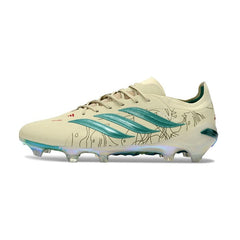 Chuteira Campo FG Adidas Predator 26 Elite Bege e Verde