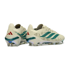 Chuteira Campo FG Adidas Predator 26 Elite Bege e Verde