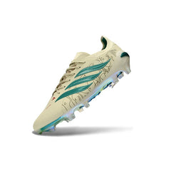 Chuteira Campo FG Adidas Predator 26 Elite Bege e Verde