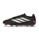 Chuteira Campo FG Adidas Predator 26 Elite Preto, Vermelho e Branco