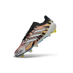Chuteira Campo FG Adidas Predator 26 Elite Preta, Branca e Laranja