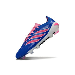 Chuteira Campo FG Adidas Predator 26 Elite Azul, Rosa e Branca