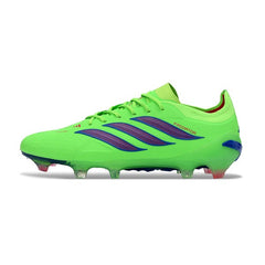 Chuteira Campo FG Adidas Predator 26 Elite Verde Fluorescente e Azul
