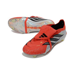 Chuteira Campo FG Adidas Predator 26 Elite Laranja e Branca
