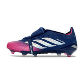 Chuteira Campo FG Adidas Predator 26 Elite Com Língua Rosa e Roxa Infantil
