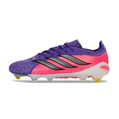 Chuteira Campo FG Adidas Predator 26 Elite Rosa e Roxa