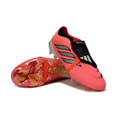 Chuteira Campo FG Adidas Predator 26 Elite Com Língua Rosa-Salmão Infantil