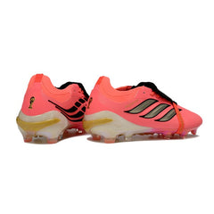 Chuteira Campo FG Adidas Predator 26 Elite Com Língua Rosa-Salmão Infantil