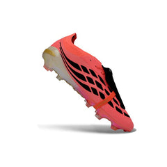Chuteira Campo FG Adidas Predator 26 Elite Com Língua Rosa-Salmão Infantil