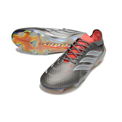 Chuteira Campo FG Adidas Predator 26 Elite Prateado e Branco