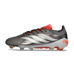 Chuteira Campo FG Adidas Predator 26 Elite Cinza, Laranja e Branca