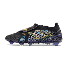 Chuteira Campo FG Adidas Predator 26 Elite Com Língua Bege, Preto e Branco
