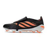 Chuteira Campo FG Adidas Predator 26 Elite Com Língua Preto e Laranja