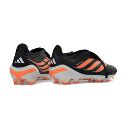 Chuteira Campo FG Adidas Predator 26 Elite Com Língua Preto e Laranja