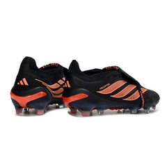 Chuteira Campo FG Adidas Predator 26 Elite Com Língua Preta e Laranja