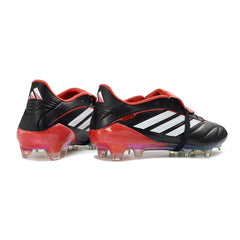 Chuteira Campo FG Adidas Predator 26 Elite Com Língua Preto e Vermelho