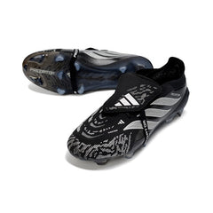 Chuteira Campo FG Adidas Predator 26 Elite Com Língua Preta e Branca