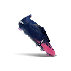 Chuteira Campo FG Adidas Predator 26 Elite Com Língua Azul e Rosa