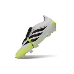 Chuteira Campo FG Adidas Predator 26 Elite Com Língua Fluorescent Verde, Preto e Branco