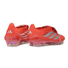 Chuteira Campo FG Adidas Predator 26 Elite Com Língua Laranja e Branco
