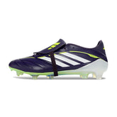 Chuteira Campo FG Adidas Predator 26 Elite Com Língua Roxo e Branco