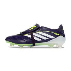Chuteira Campo FG Adidas Predator 26 Elite Com Língua Roxo e Branco