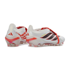 Chuteira Campo FG Adidas Predator 26 Elite Com Língua Branca e Laranja