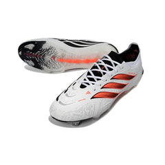 Chuteira Campo FG Adidas Predator 26 Elite Branca e Preta