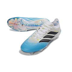 Chuteira Campo FG Adidas Predator 26 Elite Branca e Azul