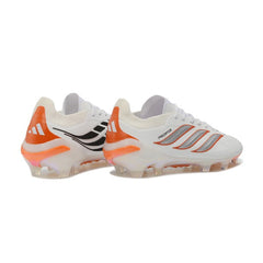 Chuteira Campo FG Adidas Predator 26 Elite Branco, Preto e Laranja