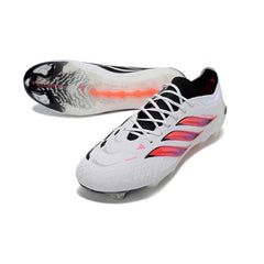 Chuteira Campo FG Adidas Predator 26 Elite Branca, Preta e Rosa