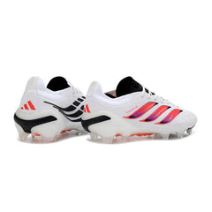 Chuteira Campo FG Adidas Predator 26 Elite Branca, Preta e Rosa