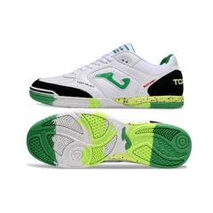 Chuteira Futsal IC Joma Top Flex 24 Branca Verde e Preta