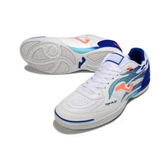 Chuteira Futsal IC Joma Top Flex 24 Branca e Azul Indoor