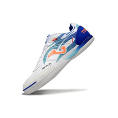 Chuteira Futsal IC Joma Top Flex 24 Branca e Azul Indoor