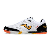 Chuteira Futsal IC Joma Top Flex 24 Branca Preta e Laranja